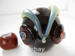 Cenedese Murano Art Glass Owl Opalescent Eyes