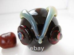 Cenedese Murano Art Glass Owl Opalescent Eyes