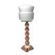 Charming 1930s Danish Art Deco Table Lamp. Polished Brass & Opaline Glass