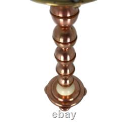 Charming 1930s Danish Art Deco Table Lamp. Polished brass & Opaline Glass