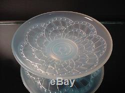 Cristal de Sevres J Landier Sculptured Glass Opalescent Arches Bowl Art Deco 25