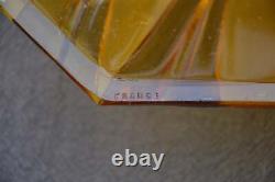 Degue DAVID GUERON Art Deco Glass Light Caramel Yellow Plafonnier Opalescent Gla
