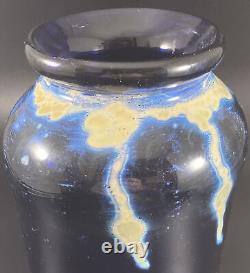 ERIK EISERLING Optic Vase 6 in Opalescent Blown Abstract Art Glass 1987