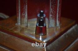 Early 1930s art deco lamp architectural design chrome plated & Opaline shade