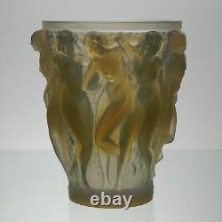 Early 20th Century Art Deco Opalescent Glass Bacchantes Vase by René Lalique