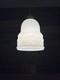 Edwardian Opaline Milk Glass Leaf Rose Pendant Light Lamp Shade Vintage Art Deco