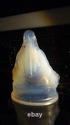 Etling Opalescent/ virgin mary statue signed etling france