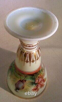 Exquisite Baccarat Opaline Glass Enameled Gilded Vase French Art Nouveau