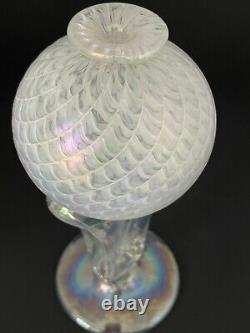 Exquisite Opalescent Blown Glass Vase By Art Master RON MYNATT 2004