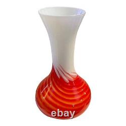 Extra Large 12 Pop Art Opaline Flame Vase 1970's Venice Italy
