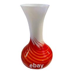 Extra Large 12 Pop Art Opaline Flame Vase 1970's Venice Italy