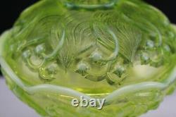 FENTON Candy Dish Topaz Opalescent Lily of the Valley 8484TO