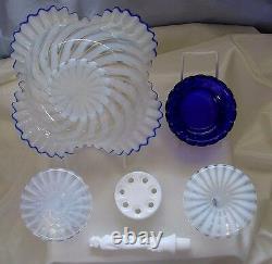 FENTON GLASSMINTVINTAGE1930sBLUE RIDGECRESTOPALESCENTNYMPH6pcSET