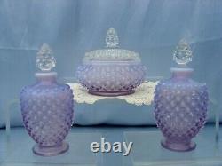 FENTON GLASSMINTVINTAGE40'sWISTERIAOPALESCENTHOBNAILPERFUME/POWDER/VANITY