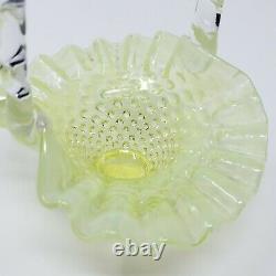 FENTON Hobnail Topaz Opalescent Basket