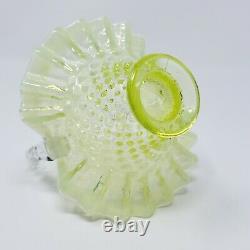 FENTON Hobnail Topaz Opalescent Basket