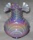 Fenton Lavender Drapery Iridized Opalescent Cased Glass Vase 7.75 New Old Stock