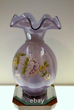 FENTON VASE Violet Opaline'06 Mom EX 3206QP #278/1500 FREE USA SHIPPING