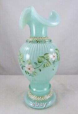 Fenton 1997 Connoisseur Coll. Opaline Floral 9 Vase 2965 UD LE #216/1500
