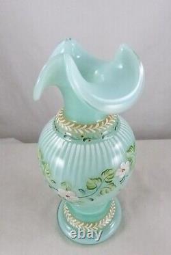 Fenton 1997 Connoisseur Coll. Opaline Floral 9 Vase 2965 UD LE #216/1500