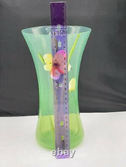 Fenton 2006 Irises on Sweet Opaline Vase
