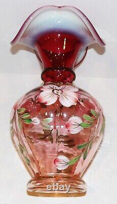 Fenton Art Glass 2004 Gold Treasures Collection Topaz Amberina Opalescent Vase