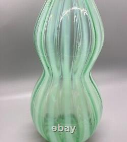 Fenton Art Glass New World Sea Mist Green Opalescent Wine Bottle Decanter