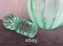 Fenton Art Glass New World Sea Mist Green Opalescent Wine Bottle Decanter