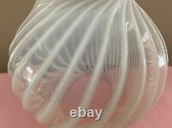 Fenton Art Glass Opalescent Swirl Globe Form Lamp Shade EC BEAUTIFUL