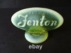 Fenton Art Glass Oval Logo Sign Topaz Opalescent