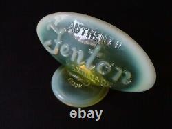 Fenton Art Glass Oval Logo Sign Topaz Opalescent