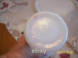 Fenton Art Glass Vtg French White Opalescent Coin Pattern Ruffled Pitcher