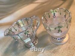 Fenton Art Glass french opalescent Miniature Table Set