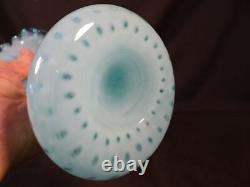 Fenton Beautiful Rare Jack In The Pulpit Vase Aqua Opalescent Coindot 10.75