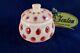 Fenton Cranberry Coin Dot Opalescent #1522 Covered Candy Jar/dish 1947-51