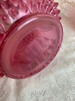 Fenton Cranberry Hobnail Water Set Pink Opalescent