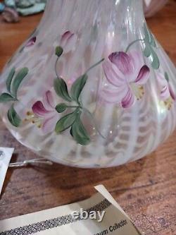 Fenton French Opalescent Vase Spiral Optic WithCape Code Green Green Edge