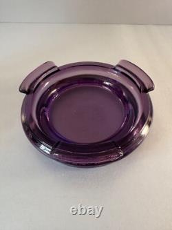 Fenton Green Opal Glass Purple Iris Flip Vase and Base Designer Showcase Series