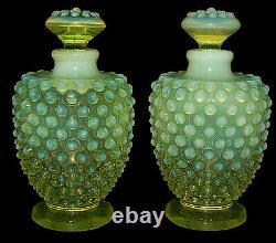 Fenton Hobnail Topaz Opalescent Vanity / Cologne / Perfume Set