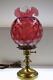Fenton Lamp Cranberry Opalescent Coin Spot 17 1/2 Z0113 Free48stship