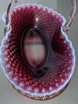 Fenton-Large PLum Opalescent Basket-12.5 X 9-A Beauty-WOW-No Issues