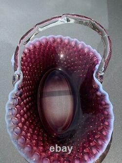 Fenton-Large PLum Opalescent Basket-12.5 X 9-A Beauty-WOW-No Issues