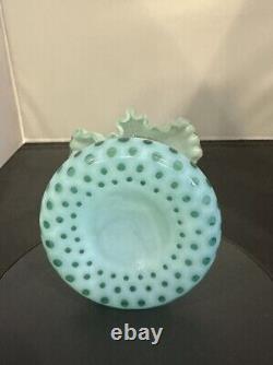 Fenton Persian Blue Opalescent Jack in Pulpit Dot Optic Vase LE -Free Shipping