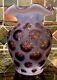 Fenton Purple Opalescent Coin Dot Ruffled Vase 5 1/4