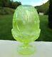 Fenton Topaz Opalescent Carnival Glass Lily Of The Valley Fairy Lamp 7h 1990