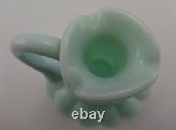 Fenton Vintage Rare 1954 Aqua Blue Tourqouise Swirl Handled Cruet Opaline