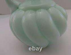 Fenton Vintage Rare 1954 Aqua Blue Tourqouise Swirl Handled Cruet Opaline