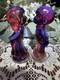 Fenton Plum Opalescent Kissing Boy And Girl Htf