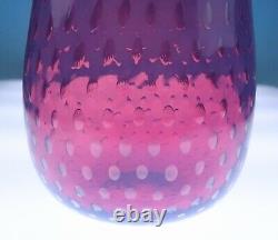 Fratelli Toso PINK Opalescent Bullicante Vase Vintage Murano Barovier Art Glass