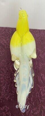 Fratelli Toso murano Opalescent Yellow Canary Signed